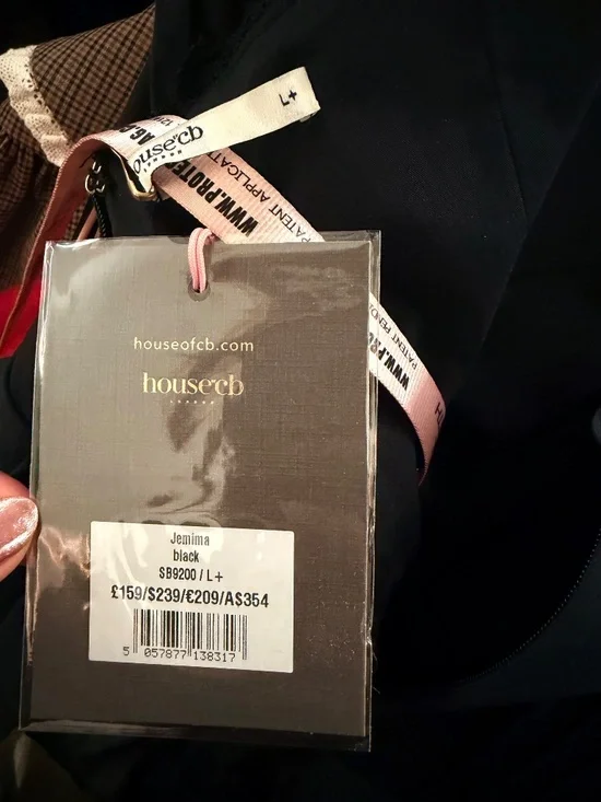 House of CB Jemima Black Pleated Mini Dress - Picture 6 of 8